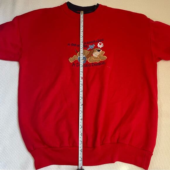 Vintage novelty A Dog is a Person sweatshirt - Picture 5 of 11